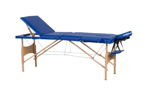 Hazlo Premium Portable Massage Table Bed - 3 Section (Wooden) - Blue (Please read)