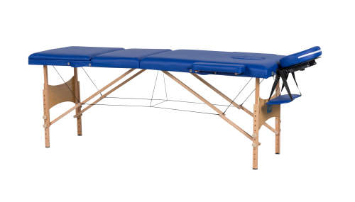 Hazlo Premium Portable Massage Table Bed - 3 Section (Wooden) - Blue (Please read)