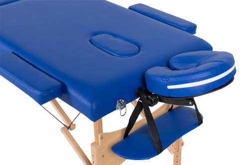 Hazlo Premium Portable Massage Table Bed - 3 Section (Wooden) - Blue (Please read)