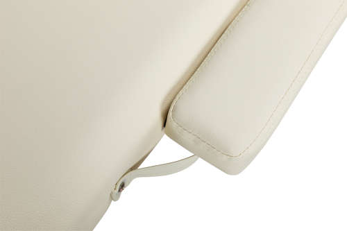 Premium Portable Massage Table Bed - 3 Section (Wooden) - Cream