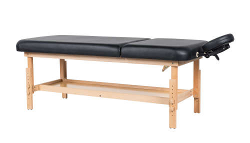 Hazlo Stationary Adjustable Spa Treatment Therapy Massage Table Bed - Black (Second hand)