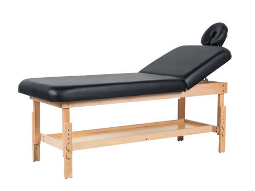 Hazlo Stationary Adjustable Spa Treatment Therapy Massage Table Bed - Black (Second hand)