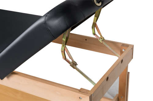 Hazlo Stationary Adjustable Spa Treatment Therapy Massage Table Bed - Black (Second hand)