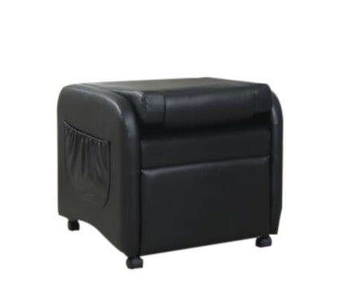 Hazlo Faux Leather Fold Back Recliner Couch Sofa Chair - Black