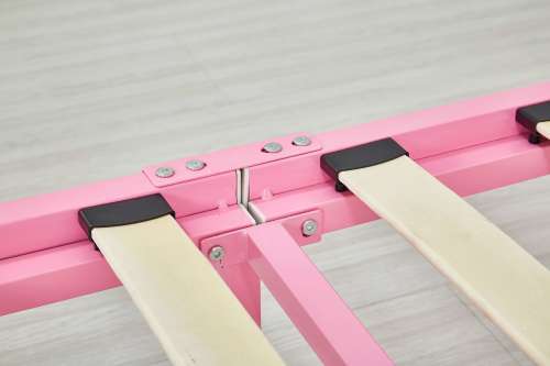 Hazlo Casal Princess Kids Metal Bed with Headboard Footboard  Single Pink