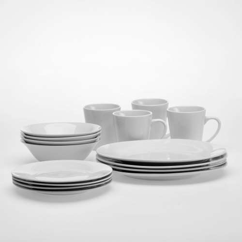 Businerg 16 Piece Porcelain Dinner Set -  White