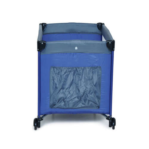 Baneen Folding Baby Toddler Crib Cot with Wheels (Playpen) - Grey