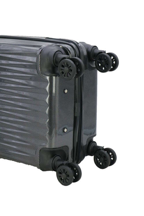 Hazlo 3 Piece ABS+PC Hard Luggage Trolley Bag Set - Black (Second Hand)