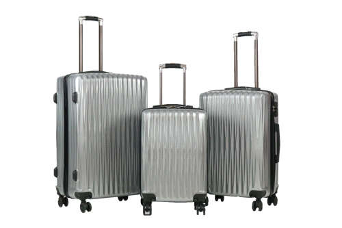 Hazlo 3 Piece ABS+PC Hard Luggage Trolley Bag Set - Grey (Second hand)