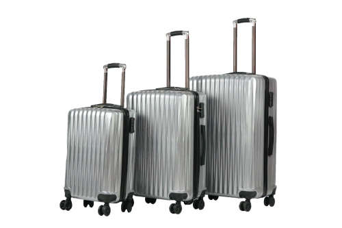 Hazlo 3 Piece ABS+PC Hard Luggage Trolley Bag Set - Grey (Second hand)
