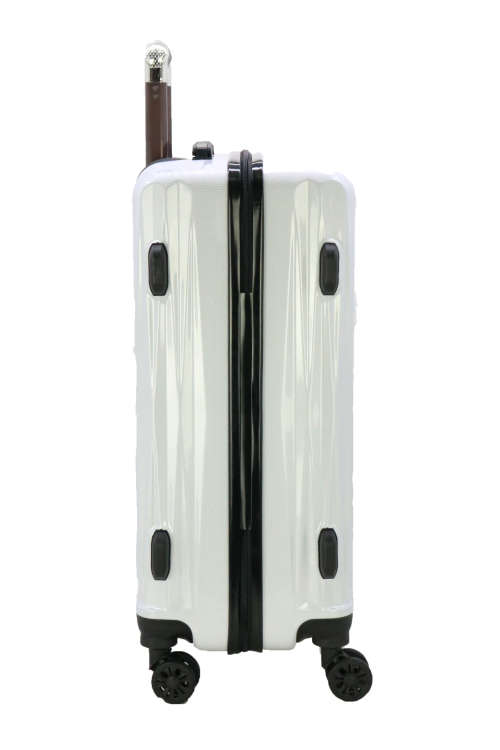 Hazlo 3 Piece ABS+PC Hard Luggage Trolley Bag Set - White