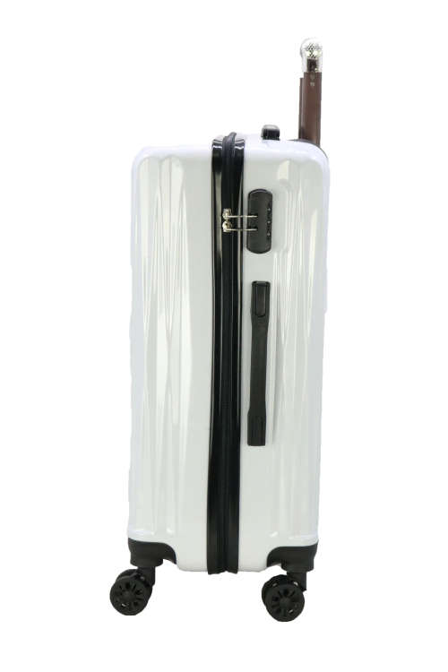 Hazlo 3 Piece ABS+PC Hard Luggage Trolley Bag Set - White