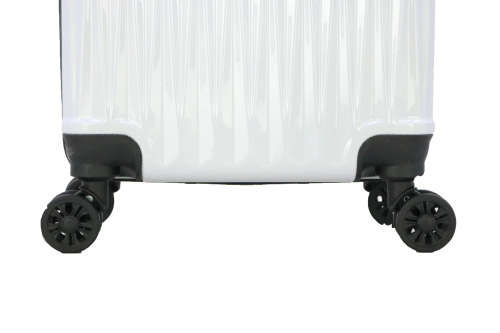 Hazlo 3 Piece ABS+PC Hard Luggage Trolley Bag Set - White