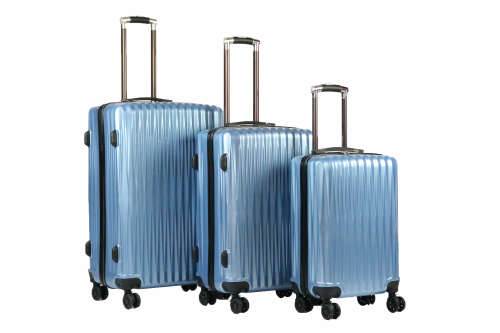 Hazlo 3 Piece ABS+PC Hard Luggage Trolley Bag Set - Teal (Please read)