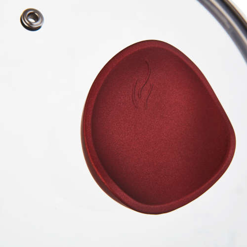 La Fermete Non-stick Die Cast Ceramic Aluminium 14 Piece Pot Pan Cookware set  Burgundy