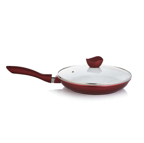 La Fermete Non-stick Die Cast Ceramic Aluminium 14 Piece Pot Pan Cookware set  Burgundy