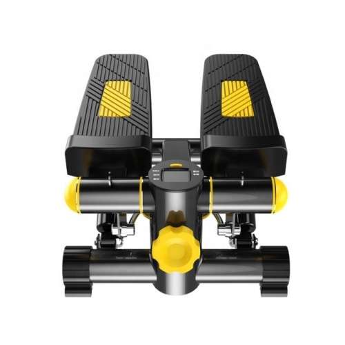 Zoolpro Pedal Electric Resistance Stepper Exercise Trainer with Display Monitor - Black Yellow