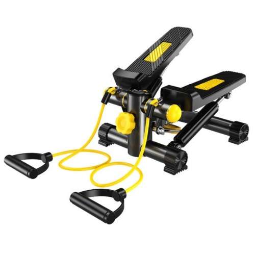 Zoolpro Pedal Electric Resistance Stepper Exercise Trainer with Display Monitor - Black Yellow