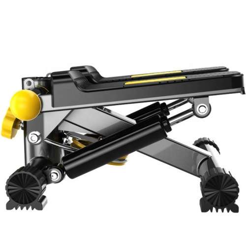 Zoolpro Pedal Electric Resistance Stepper Exercise Trainer with Display Monitor - Black Yellow