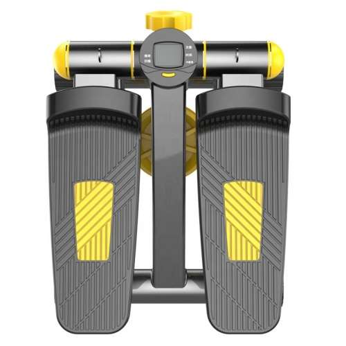 Zoolpro Pedal Electric Resistance Stepper Exercise Trainer with Display Monitor - Black Yellow