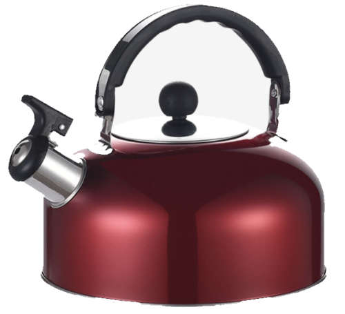Stainless Steel Whistling Tea Kettle 2,8l - Red