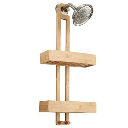 Hazlo Bamboo 3 Tier Bathroom Shower Caddy Rack Holder (Second hand)