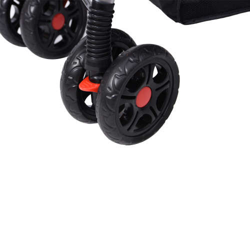 Baneen Baby Stroller Pram with Lift Up Foot Rest and Reversible handle - Red