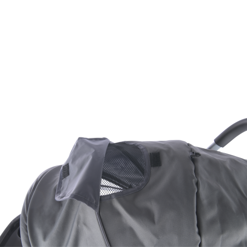 Baneen Baby Stroller Pram with Lift Up Foot Rest and Reversible handle - Grey Black (Second hand)