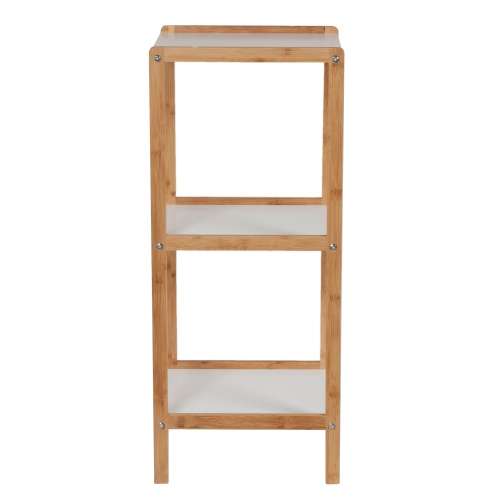 Hazlo 3-Tier Bamboo Storage Corner Multi-Purpose Shelf Unit
