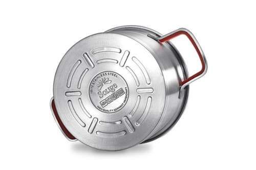 6 Piece Stainless Steel Cookware Pot Set with Aluminium Core (3 Ply)