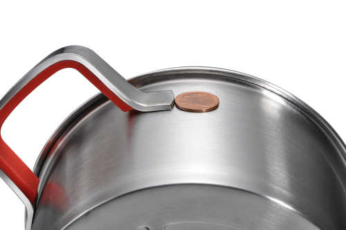 6 Piece Stainless Steel Cookware Pot Set with Aluminium Core (3 Ply)