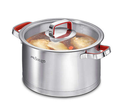 6 Piece Stainless Steel Cookware Pot Set with Aluminium Core (3 Ply)