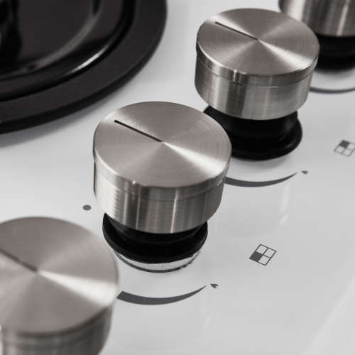 Zooltro Tempered Glass Gas Hob Cooker Stove  White - 4 Burner