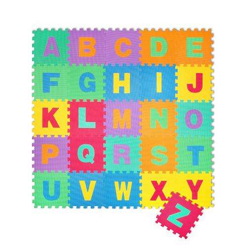 Baby, Toddler Alphabet Puzzle Playmat for Playrooms, Nurseries - 26 Piece