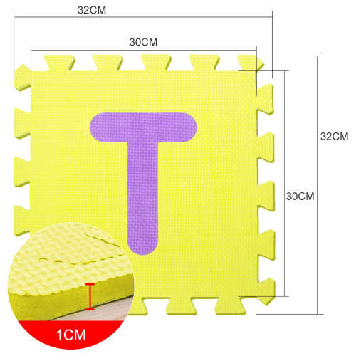 Baby, Toddler Alphabet Puzzle Playmat for Playrooms, Nurseries - 26 Piece