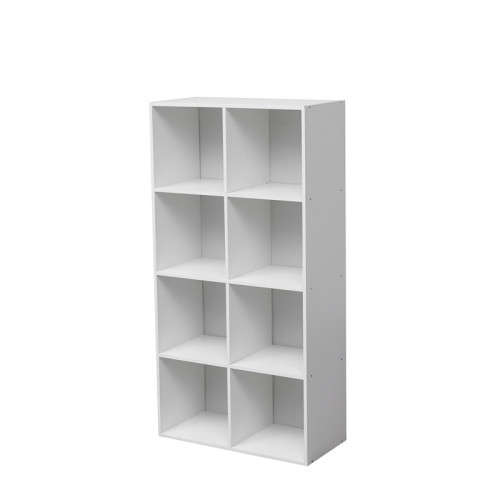 Hazlo 8 Tier 8 Shelves Cube Bookshelf Bookcase White