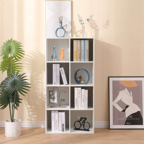 Hazlo 8 Tier 8 Shelves Cube Bookshelf Bookcase White