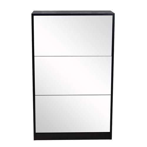 Hazlo 5 Door Stackable Shoe Storage cabinet with Mirror white second