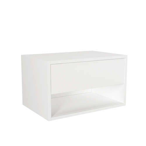 Hazlo Sone Nightstand Bedstand Side Table With Drawer - White