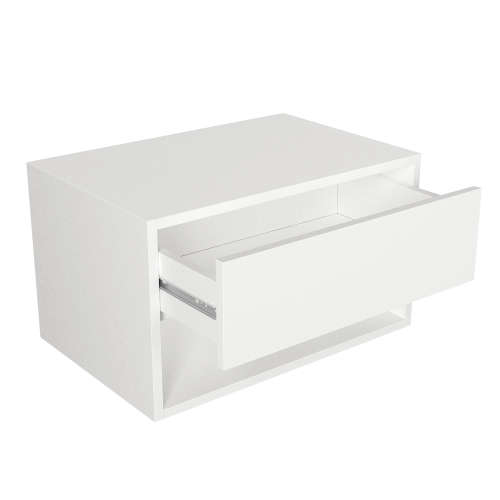 Hazlo Sone Nightstand Bedstand Side Table With Drawer - White
