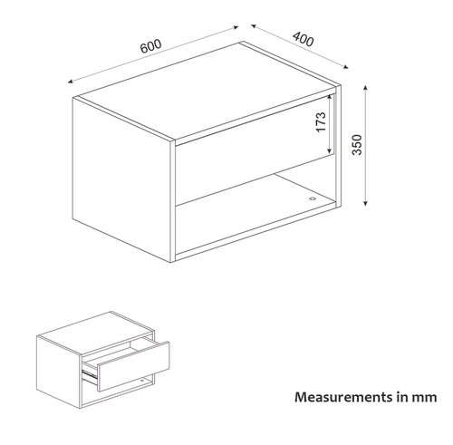 Hazlo Sone Nightstand Bedstand Side Table With Drawer - Sapphire