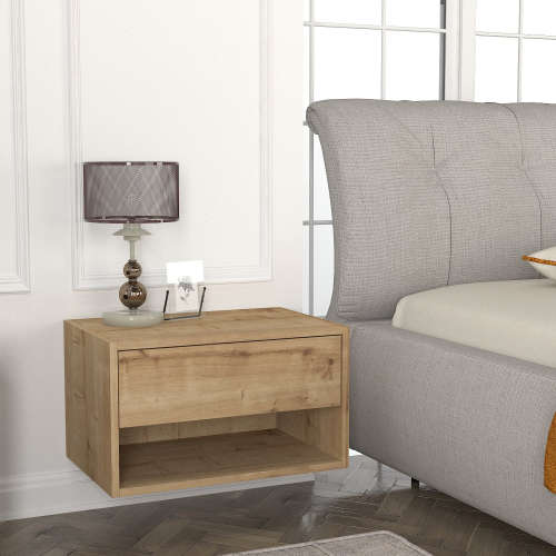 Hazlo Sone Nightstand Bedstand Side Table With Drawer - Sapphire