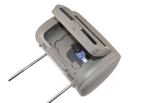 Dakoyo Unversal 2x7` LCD Car Pillow Headrest Monitors w/ DVD Player - Grey