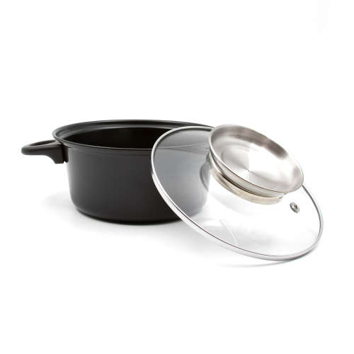 Alpine Gray 19 Piece Iron Non Stick Cookware Pot set - Black