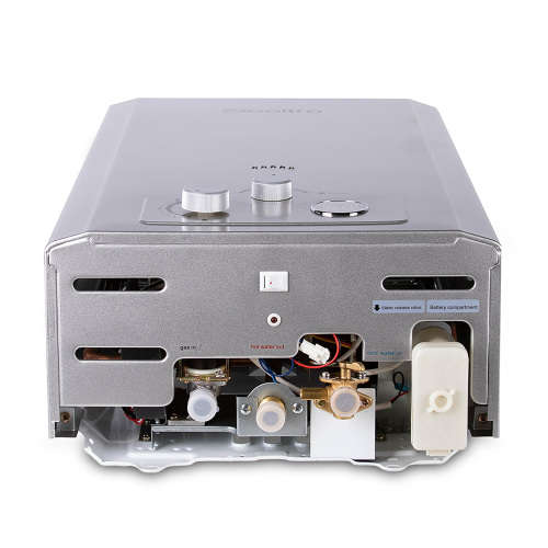 Zooltro Indoor Outdoor Instant LP Gas Water Heater w/ LCD Display  12l - Silver