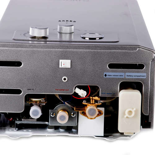 Zooltro Indoor Outdoor Instant LP Gas Water Heater w/ LCD Display  12l - Silver