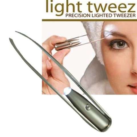 Precision Tweezers with built in LED light **Great Gift**