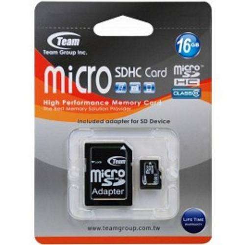 *GENIUNE* TEAM 16GB MICRO {CLASS 4} SDHC MEMORY CARD WITH SD ADAPTER