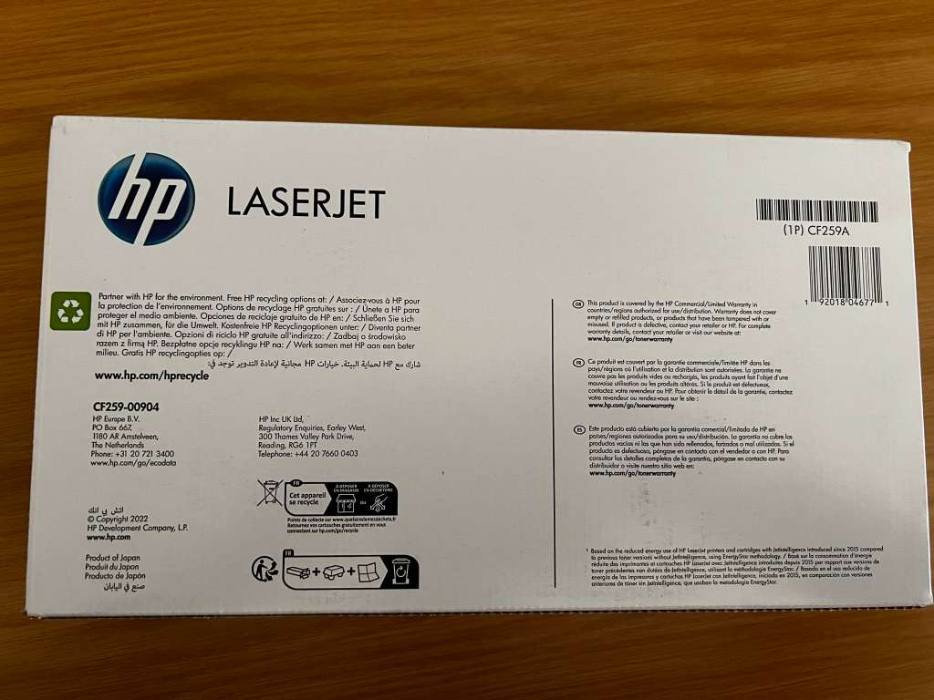 Original HP 59A toner cartridge