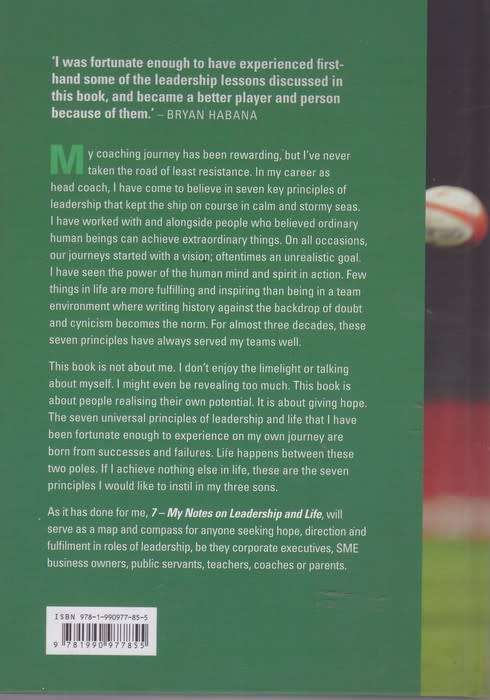 7  My Notes on Leadership and Life - Heyneke Meyer